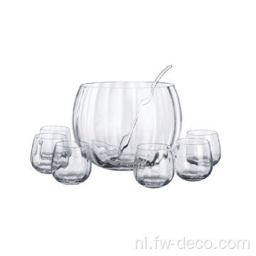 heldere glazen punch kom glazen punch set